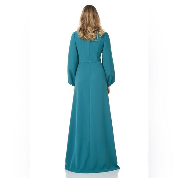NWT! KAY UNGER bishop sleeve GOWN DRESS 14 - Picture 3 of 9